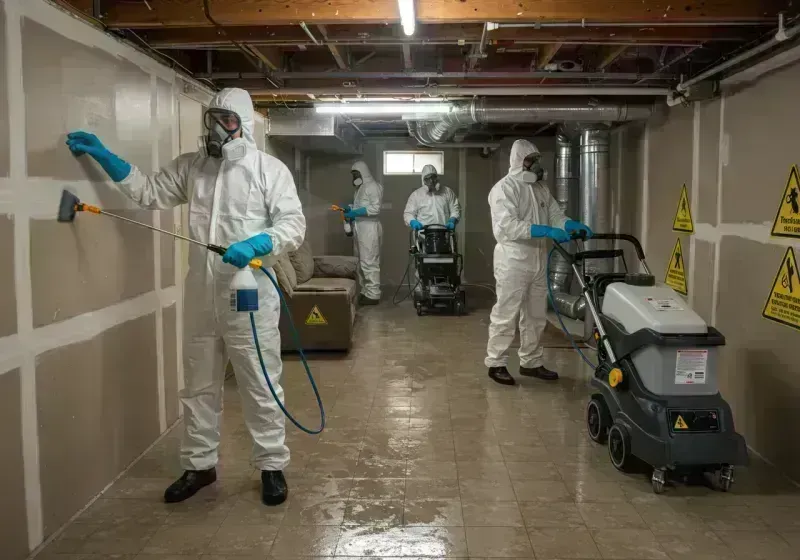 Basement Moisture Removal and Structural Drying process in Stonegate, CO